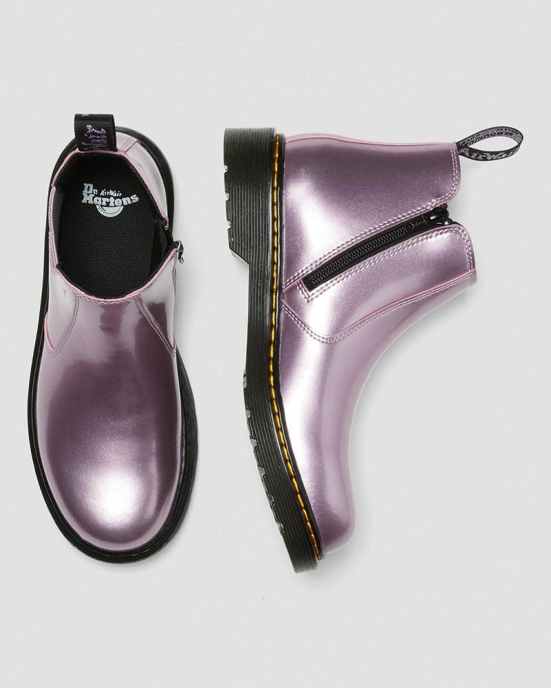 Dr Martens Youth 2976 Metallic Laarsjes Kinderen Roze | NL 151KOR